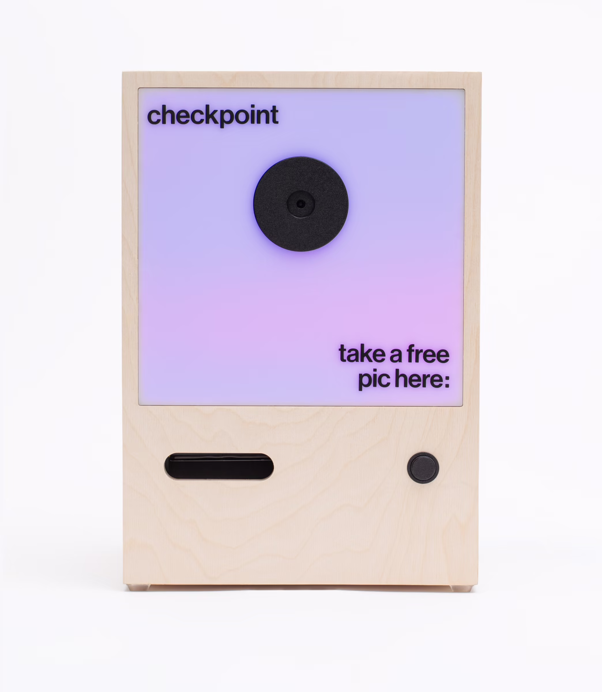 Checkpoint in natural birch