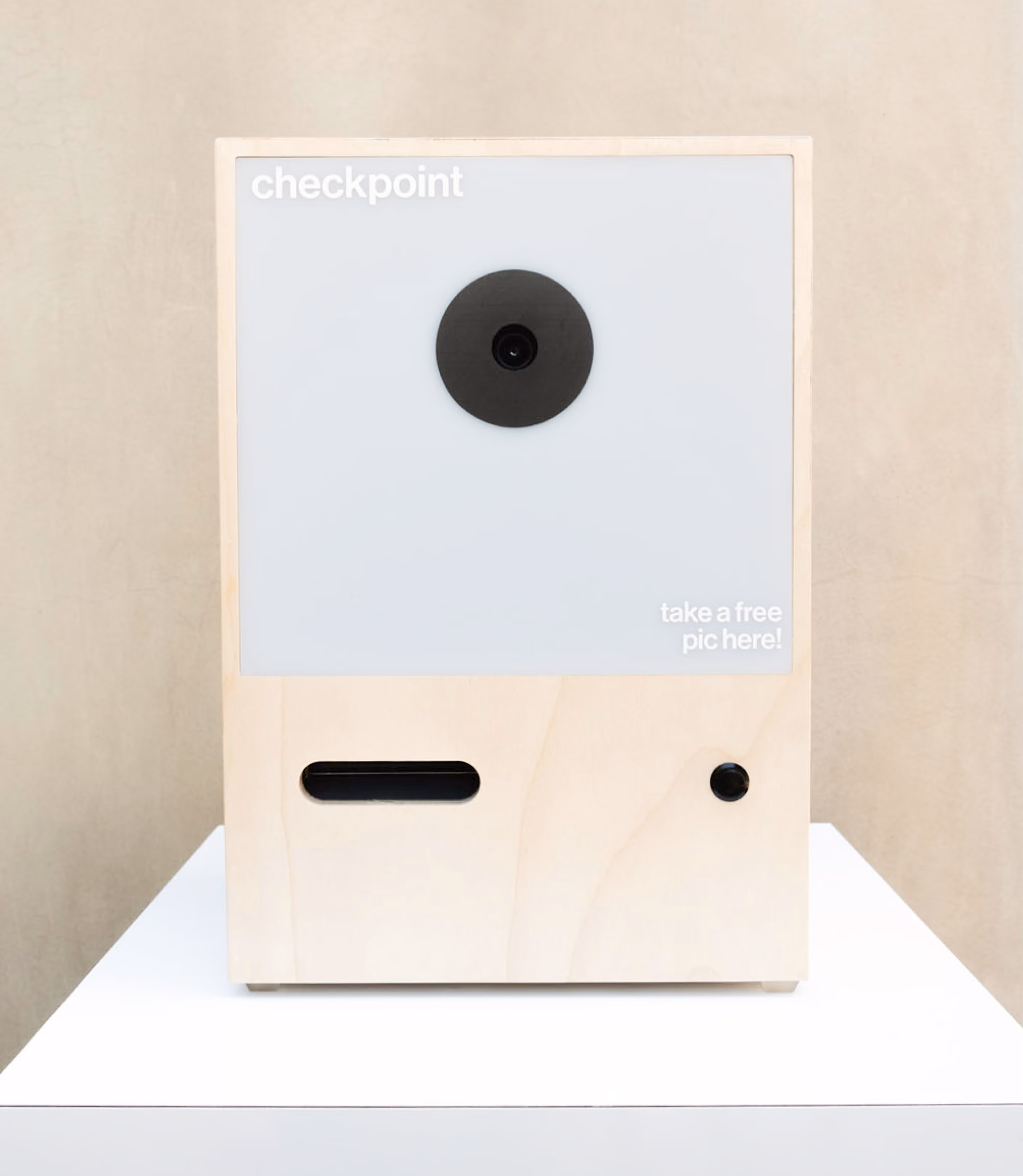 Checkpoint in natural birch