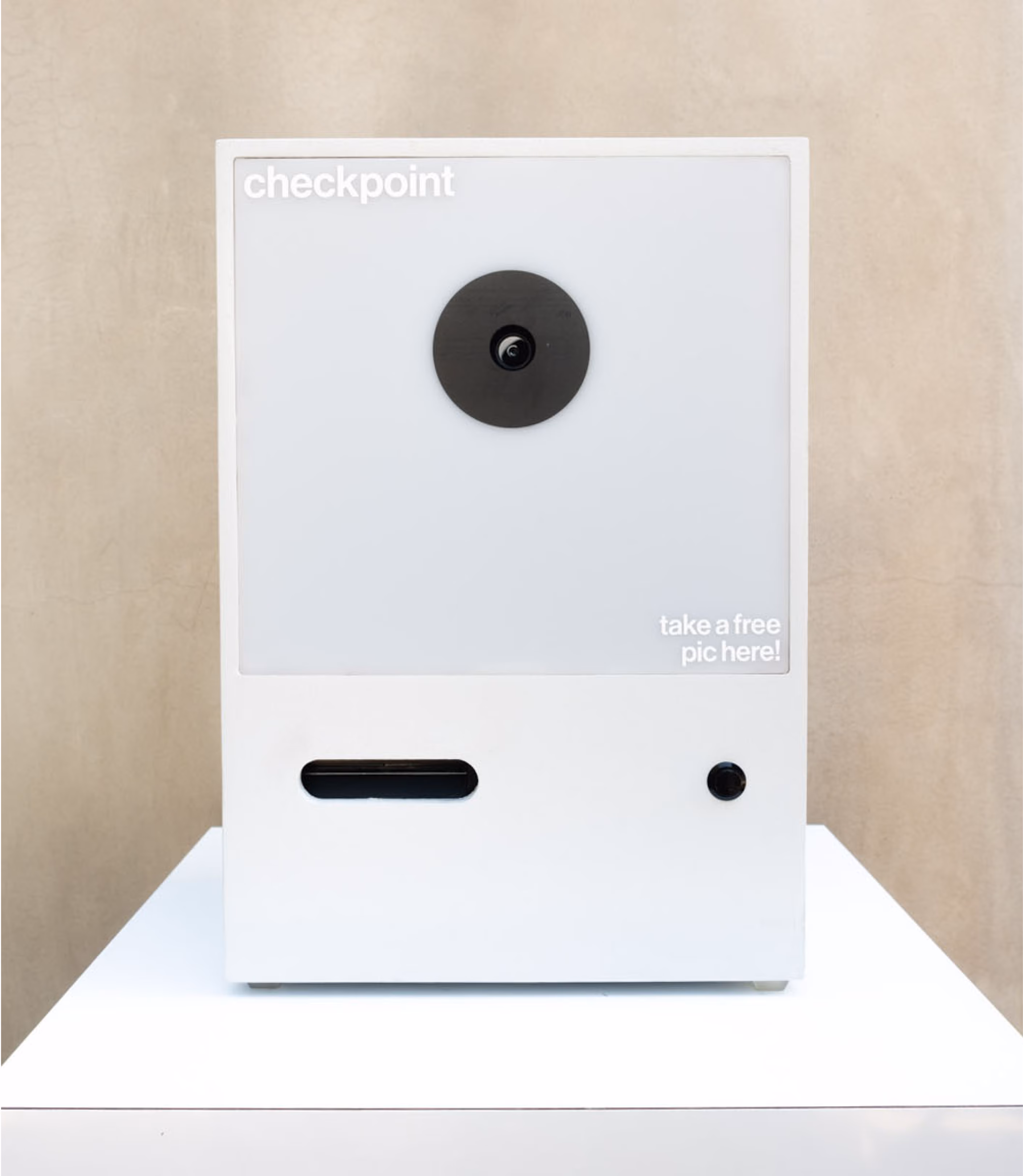 Checkpoint in gallery white