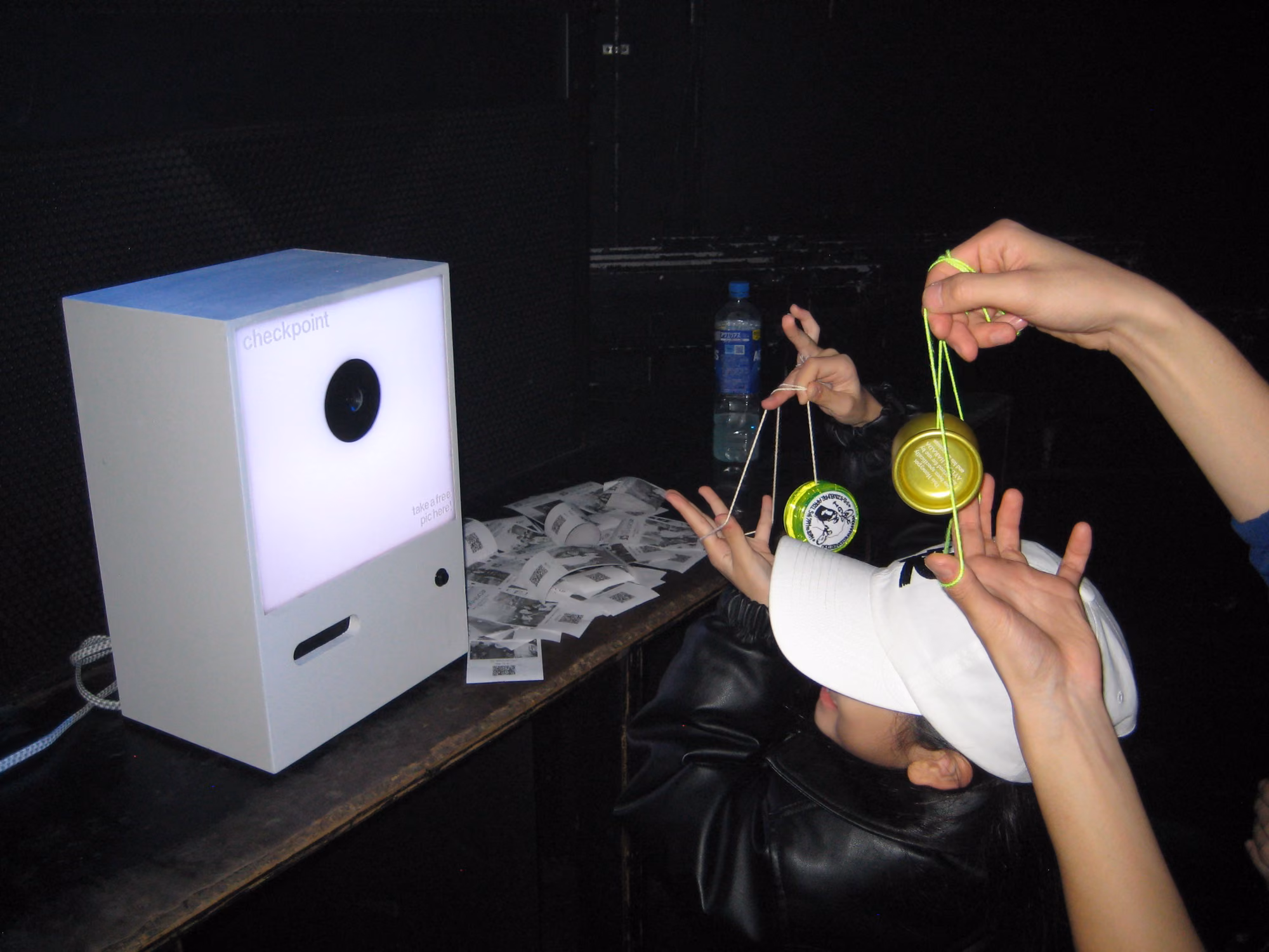 Checkpoint photobooth in use